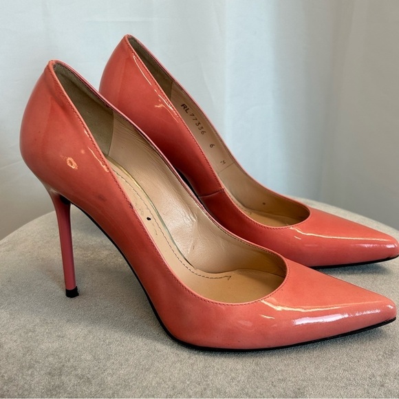 STUART Weitzman pink patent high heels Sz 6 - Picture 4 of 10